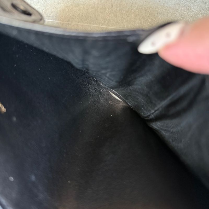 Chanel Coco W Hook Bifold Wallet Lamb Leather Black Compact Wallet with