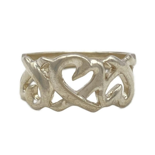 Tiffany & Co Ring Triple Loving Heart Silver Heart