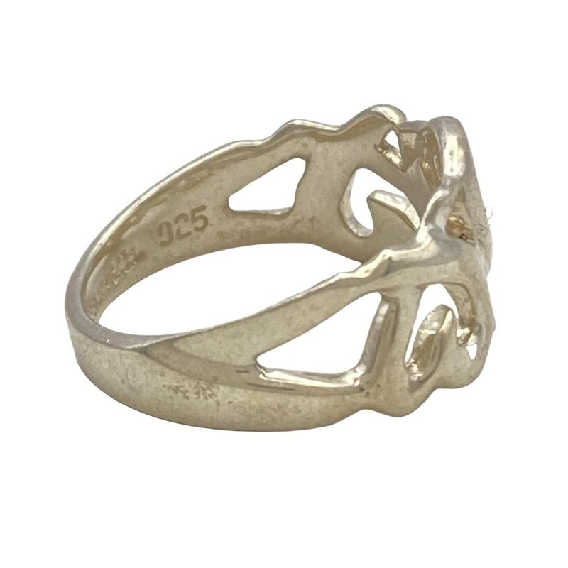 Tiffany & Co Ring Triple Loving Heart Silver Heart