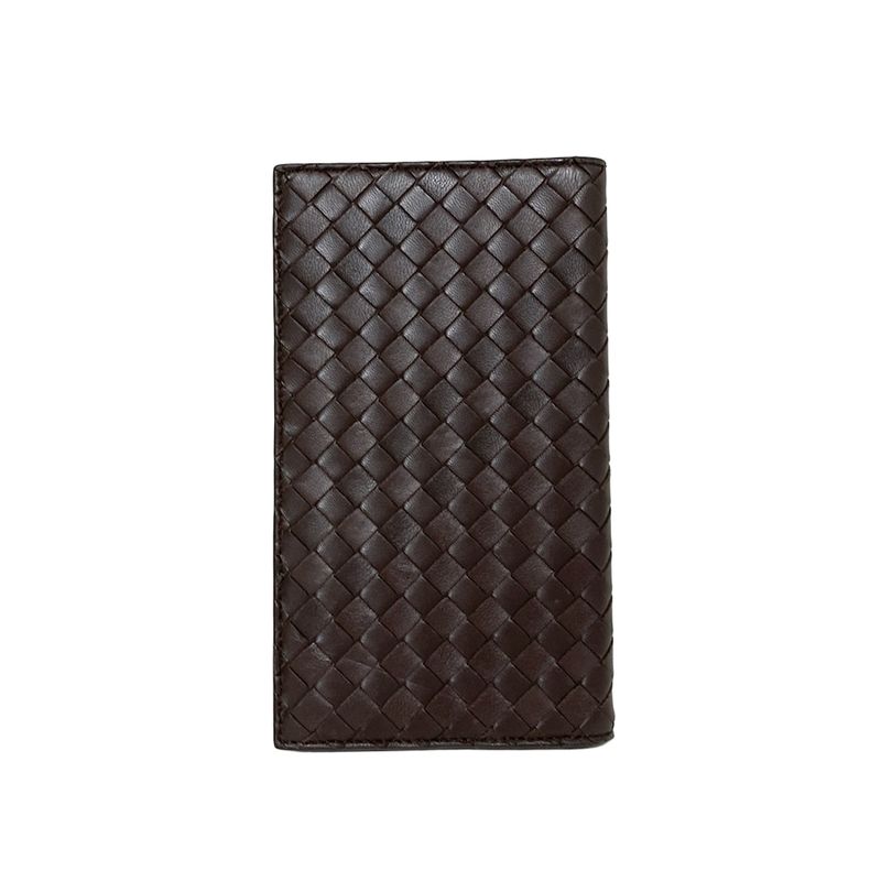 Bottega Veneta Notebook Intrecciato 115637 Dark Brown Leather