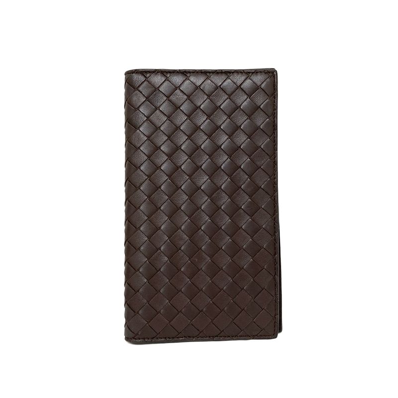 Bottega Veneta Notebook Intrecciato 115637 Dark Brown Leather
