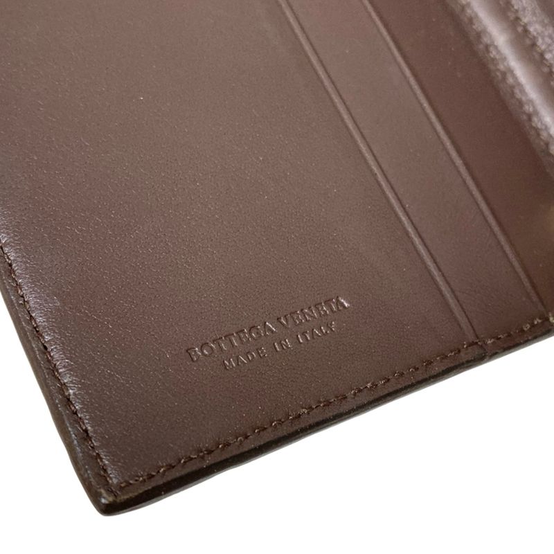 Bottega Veneta Notebook Intrecciato 115637 Dark Brown Leather