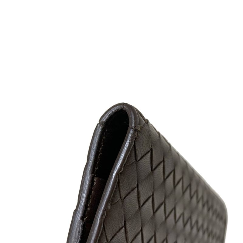 Bottega Veneta Notebook Intrecciato 115637 Dark Brown Leather