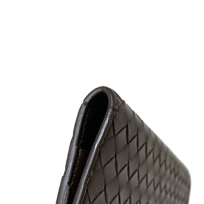 Bottega Veneta Notebook Intrecciato 115637 Dark Brown Leather