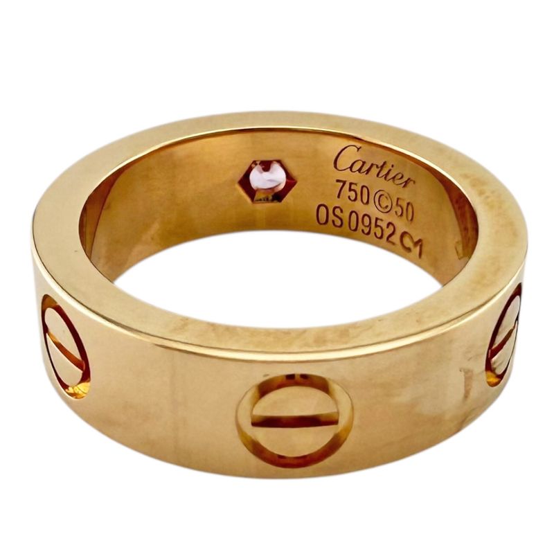 Cartier Love Ring Size 10 18k Gold 18K Pink Gold Pink Sapphire Ladies Cartier