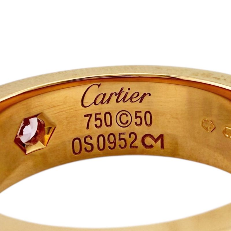 Cartier Love Ring Size 10 18k Gold 18K Pink Gold Pink Sapphire Ladies Cartier