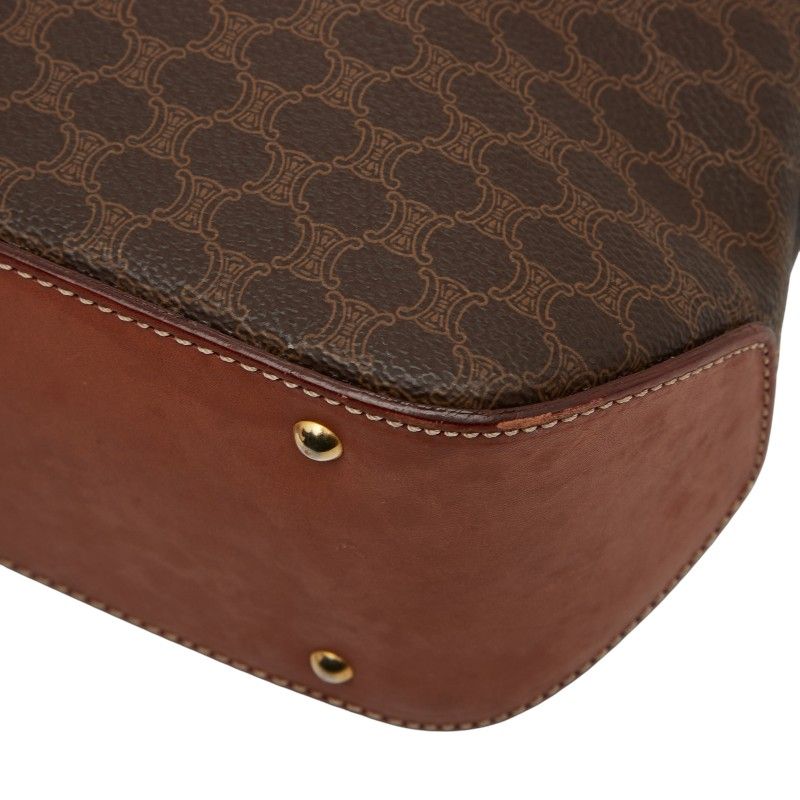 Celine Macadam Handbag Shoulder Bag 2way Brown PVC Leather Women Celine