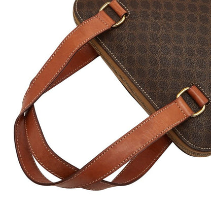 Celine Macadam Handbag Shoulder Bag 2way Brown PVC Leather Women Celine