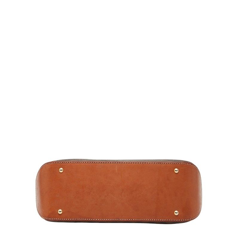 Celine Macadam Handbag Shoulder Bag 2way Brown PVC Leather Women Celine