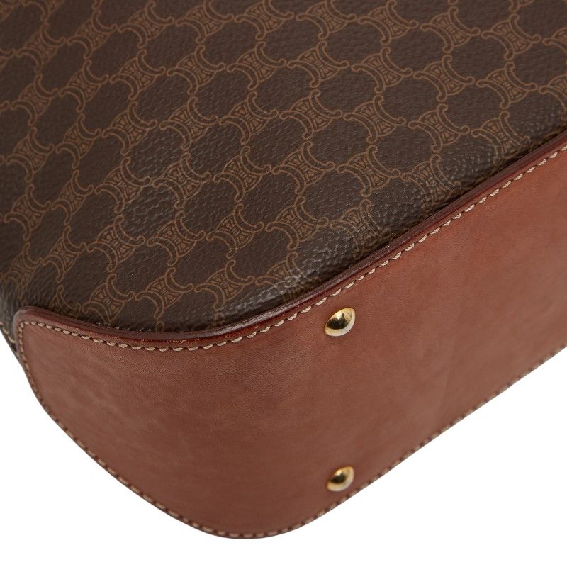 Celine Macadam Handbag Shoulder Bag 2way Brown PVC Leather Women Celine