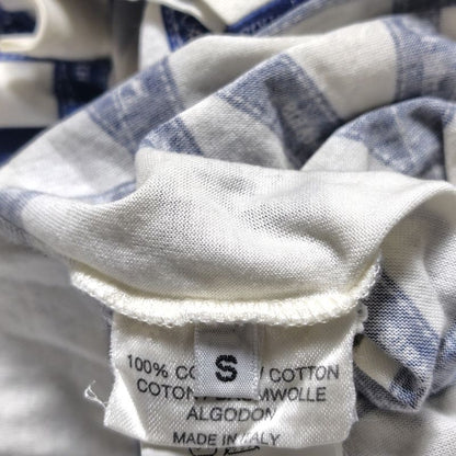 Hermes Short Sleeve T-Shirt Size S Women's - White and Navy Crew Neck with