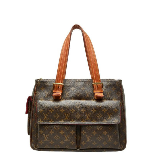 Louis Vuitton Monogram Multipli Cit Tote Handbag M51162 Brown PVC Leather