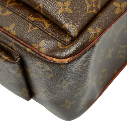 Louis Vuitton Monogram Multipli Cit Tote Handbag M51162 Brown PVC Leather