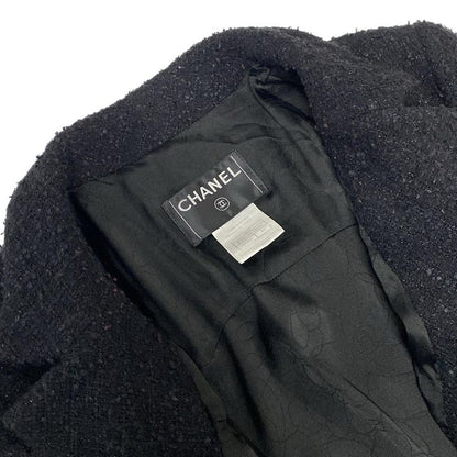 Chanel Jacket Size 40 M Women - P24331 Black Long Sleeve Tweed Fall Winter Wool