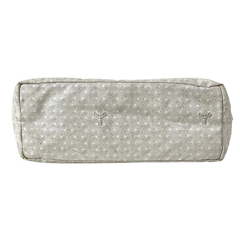Goyard Tote Bag Saint Louis PM White×gray×light Gray Leather