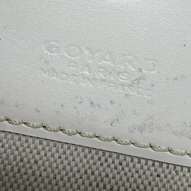 Goyard Tote Bag Saint Louis PM White×gray×light Gray Leather