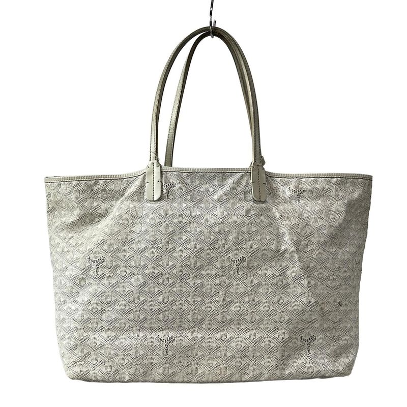 Goyard Tote Bag Saint Louis PM White×gray×light Gray Leather