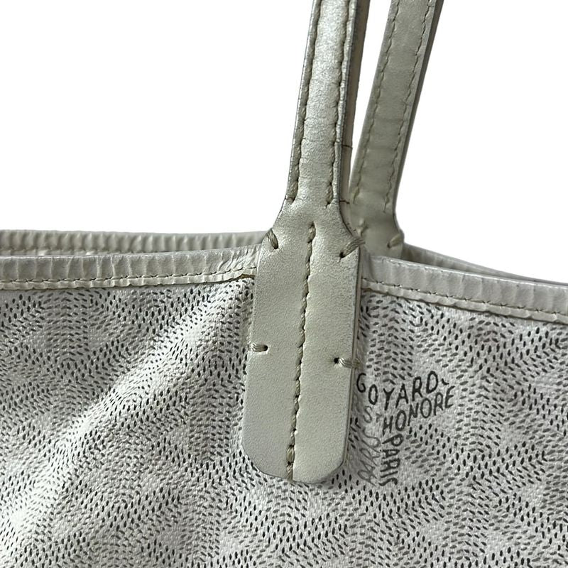 Goyard Tote Bag Saint Louis PM White×gray×light Gray Leather
