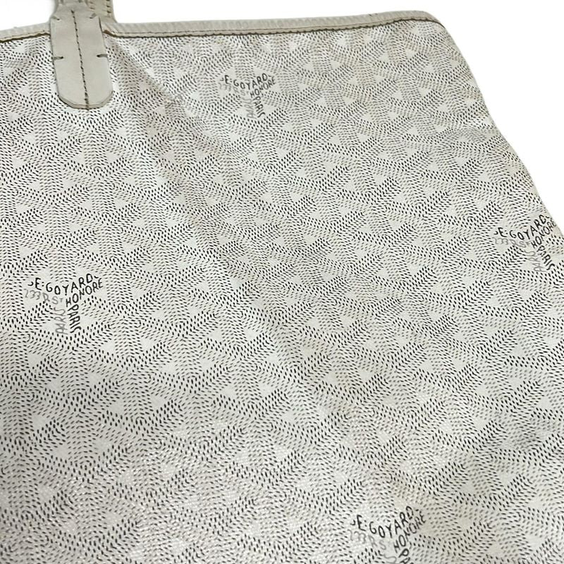 Goyard Tote Bag Saint Louis PM White×gray×light Gray Leather