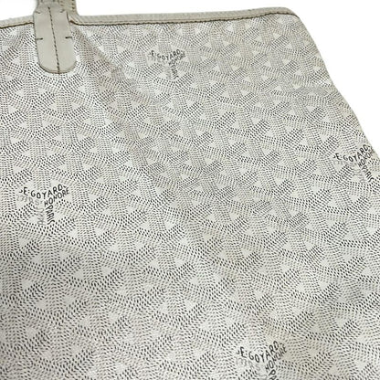 Goyard Tote Bag Saint Louis PM White×gray×light Gray Leather
