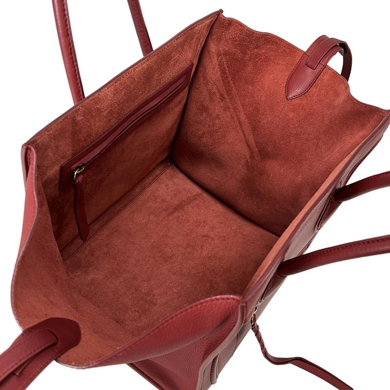 Celine Tote Bag Luggage Small Square Phantom 169953mc.27ed Red Leather