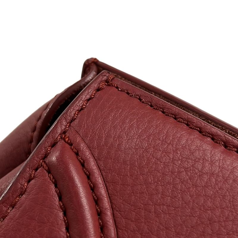 Celine Tote Bag Luggage Small Square Phantom 169953mc.27ed Red Leather