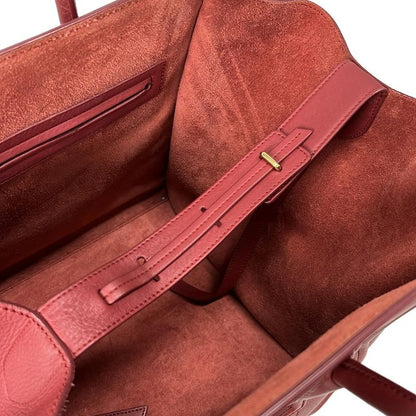 Celine Tote Bag Luggage Small Square Phantom 169953mc.27ed Red Leather