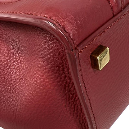 Celine Tote Bag Luggage Small Square Phantom 169953mc.27ed Red Leather