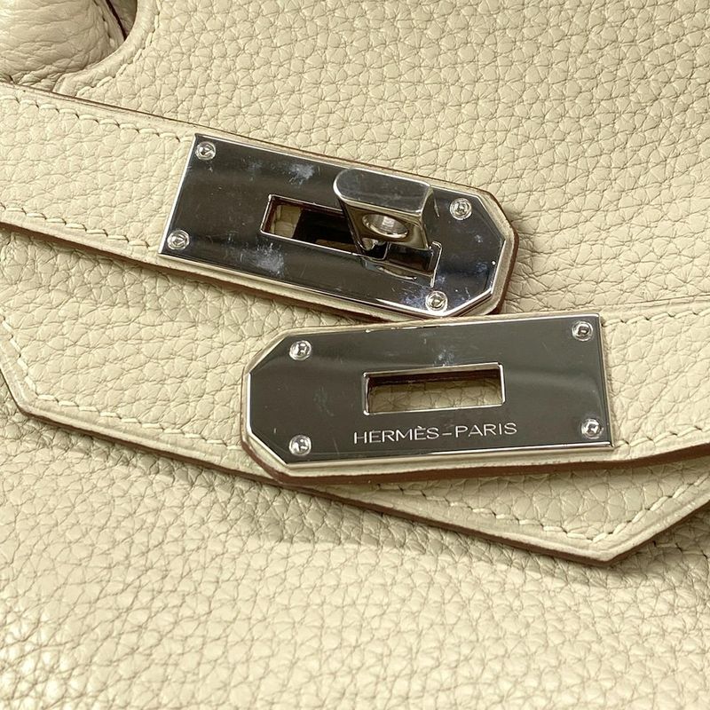 Hermes Shoulder Bag Shoulder Birkin Parchemin Silver Hardware