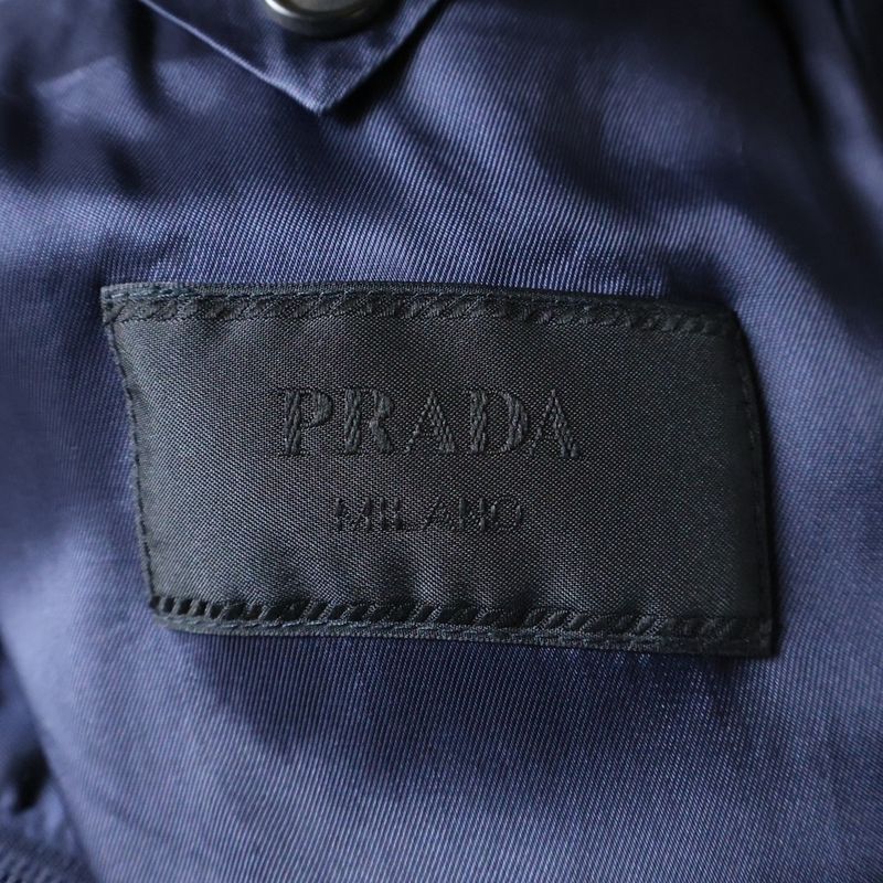 Prada Hoodie Nylon Jacket Navy Nylon XS