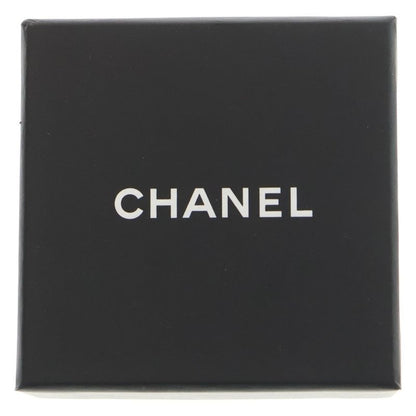 Chanel Coco Mark Rhinestone Ribbon Earrings Gold GP L25p