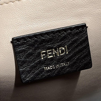 Fendi Tote Shopping Bag Medium Tote 8bh383-Adp6 Pink and Black 2way Leather