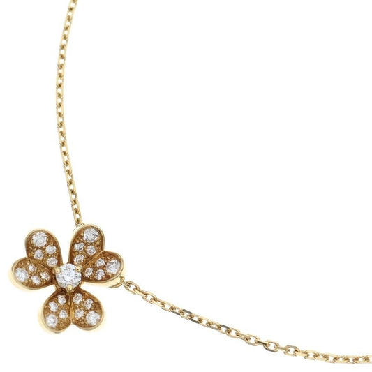 Van Cleef & Arpels Frivolle Mini Diamond Necklace Au750 18k Gold Pendant
