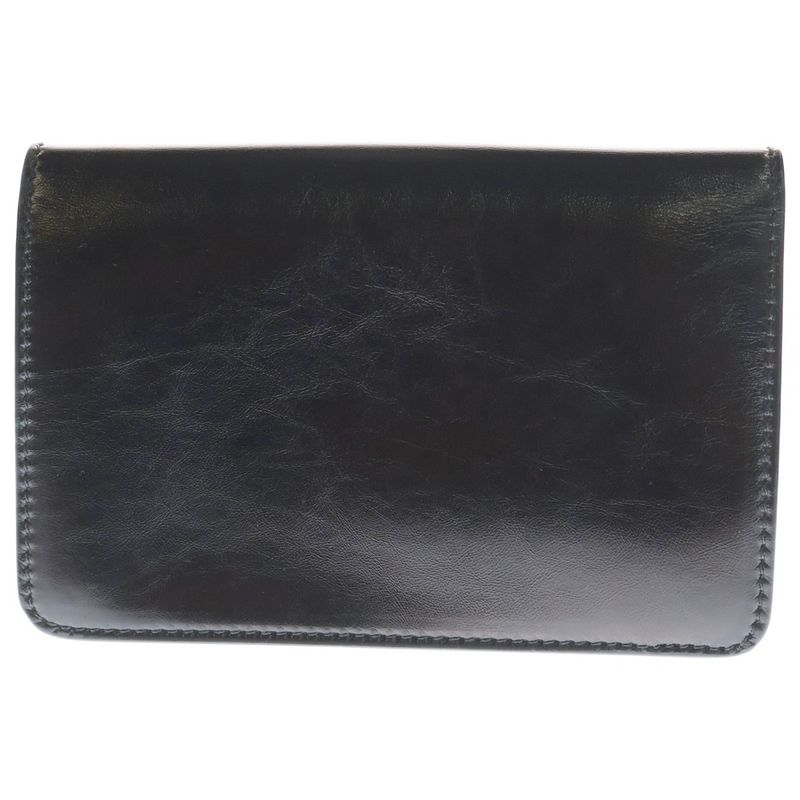 Christian Dior Duo Revolution Clutch Bag Second Bag Case Black Leather Gold