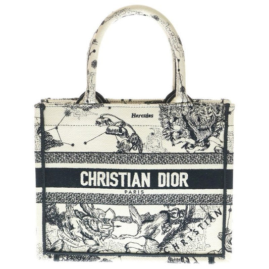 Christian Dior Book Tote Small Toile de Jouy Zodiac Embroidered Handbag Mini