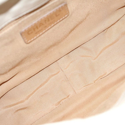 Chanel Coco Mark Embroidery Leather Flap Bag Shoulder Bag White Gdhardware