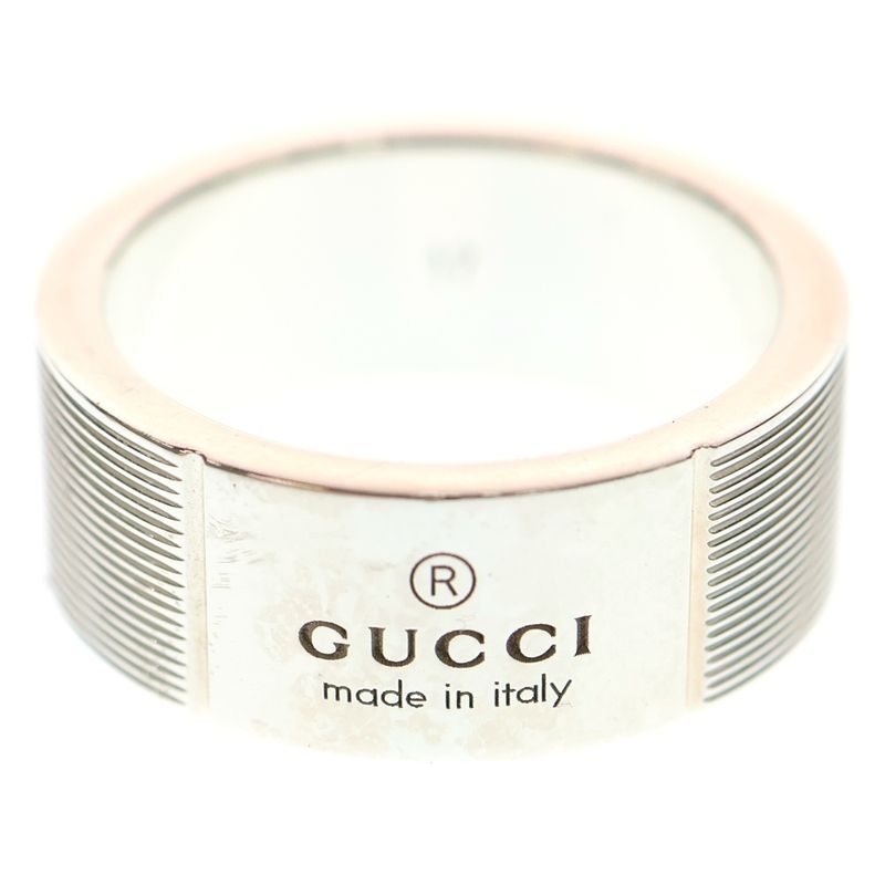 Gucci Logo Ring Silver Ag925 9.6g