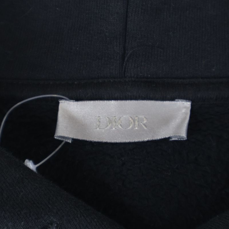 Dior 24ss Multi Color Logo Print Pullover Hoodie Pullover Hoodie Black 413j646a0