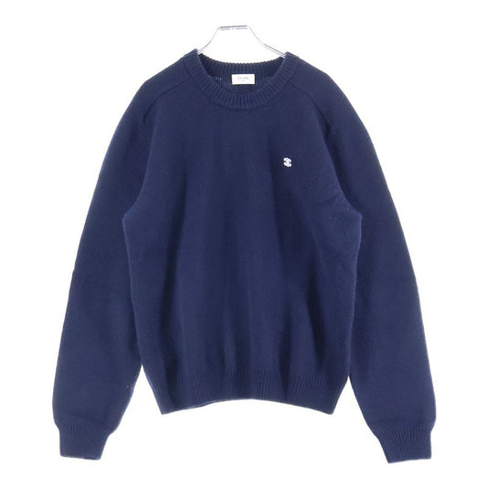 Celine Triomphe Embroidered Crewneck Sweater Knit Navy 2ac85048t