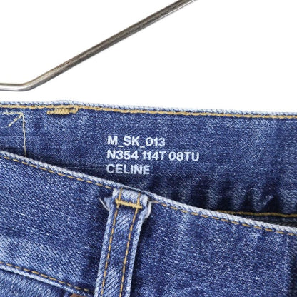 Celine Skinny Jeans in Vintage Union Wash Denim Washed Denim Pants Indigo Blue