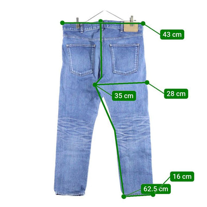 Celine Skinny Jeans in Vintage Union Wash Denim Washed Denim Pants Indigo Blue