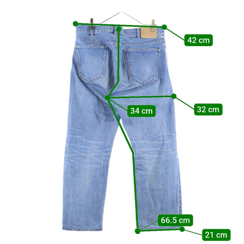 Celine 23ss Washed Denim Pants Indigo 2n574930f