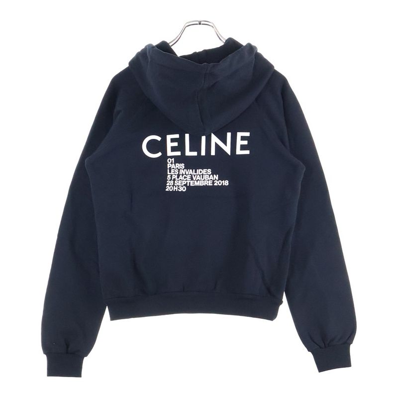 Celine Logo Print Pullover Hoodie Black 2y005632e