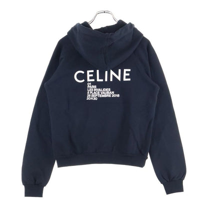 Celine Logo Print Pullover Hoodie Black 2y005632e