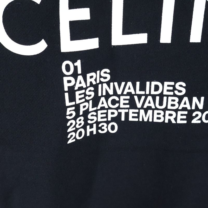 Celine Logo Print Pullover Hoodie Black 2y005632e