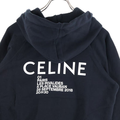 Celine Logo Print Pullover Hoodie Black 2y005632e