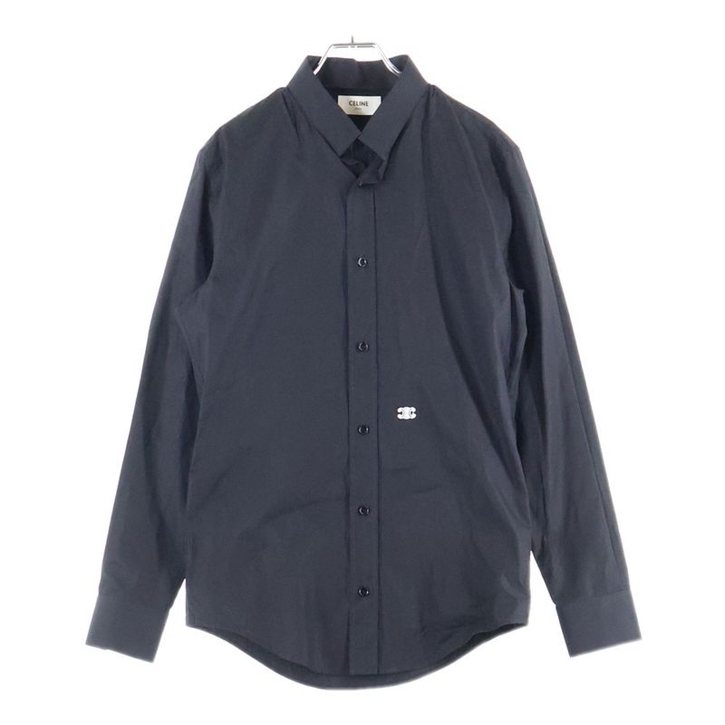 Celine Loose Shirt with Inverted Collar in Cotton Poplin 2c58b091f.38no