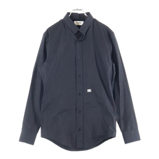 Celine Loose Shirt with Inverted Collar in Cotton Poplin 2c58b091f.38no