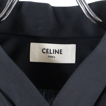 Celine Loose Shirt with Inverted Collar in Cotton Poplin 2c58b091f.38no