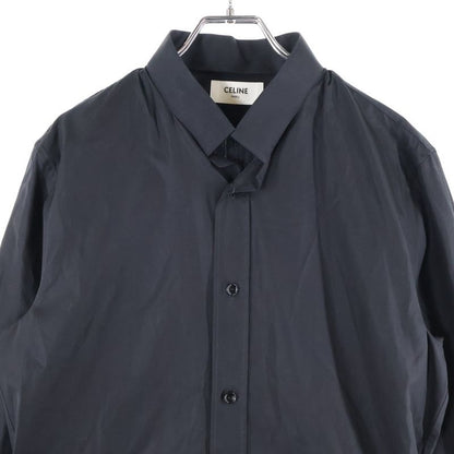 Celine Loose Shirt with Inverted Collar in Cotton Poplin 2c58b091f.38no